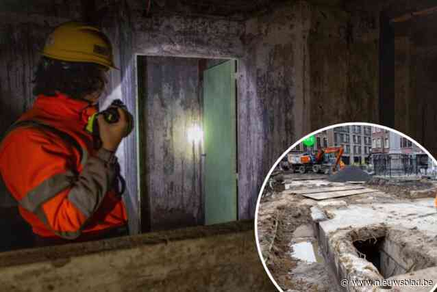 Archeologen leggen bunkers uit Koude Oorlog bloot op Antwerpse Vrijdagmarkt: “Dit is een unieke kans”