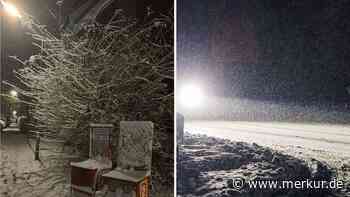 Winter-Wonderland in München: Schnee hinterlässt noch am Abend seine Spuren