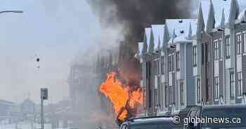 Calgary Fire Department looking for cause of explosion and townhouse fire in Mahogany
