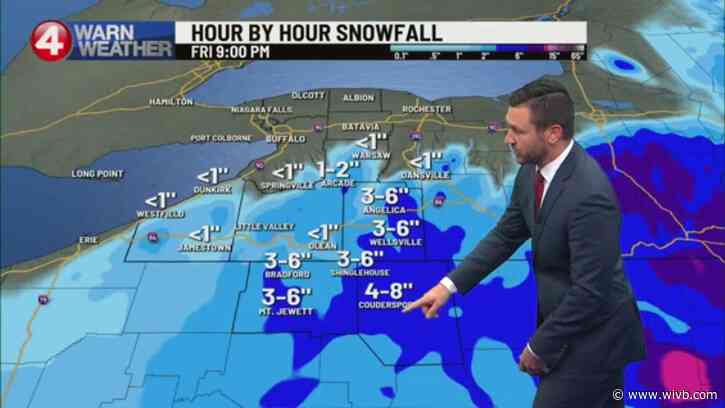 Rainy Niagara Frontier, some snow lingers on hills