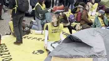 VIDEO | Scarico di letame e tende in piazza: la protesta di Extinction Rebellion al Viminale