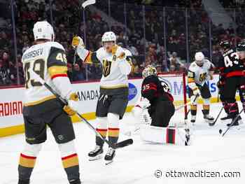 TAKEAWAYS: Senators lose fourth in a row as third-period rally falls short against Vegas
