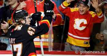 Zary’s 3rd-period goal lifts Flames to 3-2 win over Rangers
