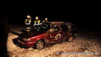 Spiegelglatt! Nach Unfall bei Tuntenhausen - jetzt auch Straße bei Bruckmühl gesperrt