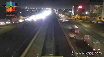 I-40 eastbound near Louisiana shut down in Albuquerque due to crash