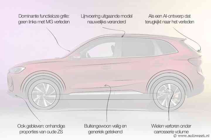Designreview MG ZS: 'Alsof AI de designafdeling van MG leidt'