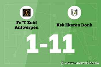 Zege voor Ekeren Donk B uit tegen FC 'T Zuid Antwerpen
