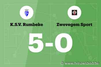 SV Rumbeke ijzersterk in thuiswedstrijden: winst tegen Zwevegem Sport zevende na elkaar