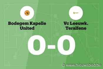 Doelpuntloos gelijkspel tussen BOKA United B en Leeuwkens Teralfene B