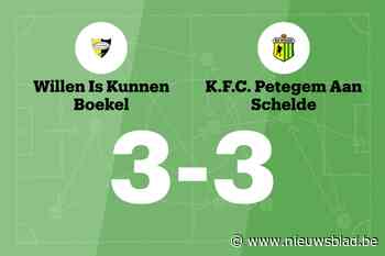 WIK Boekel sleept gelijkspel uit de brand in de thuiswedstrijd tegen KFC Petegem Aan Schelde