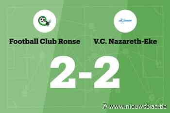 FC Ronse en VC Nazareth-Eke B delen de punten