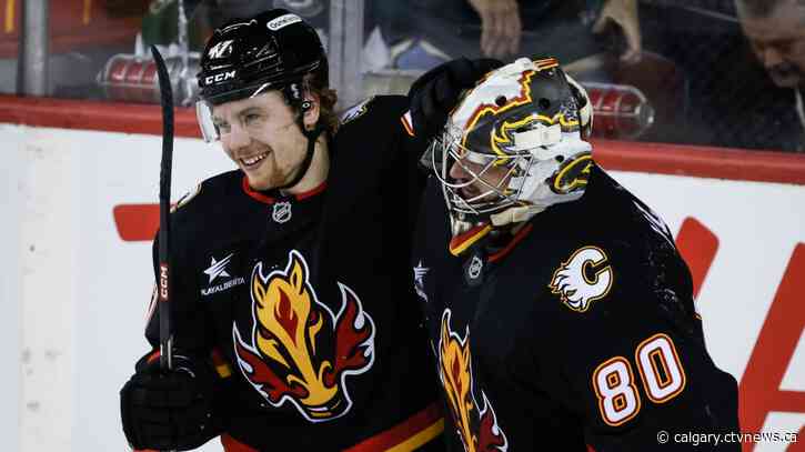 Andersson scores shootout winner, and the Flames hold off a late Wild comeback in 4-3 win