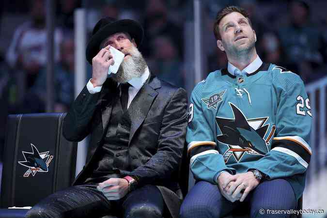 San Jose Sharks retire Joe Thornton’s No. 19 jersey in emotional ceremony