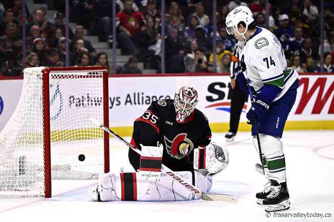 Vancouver Canucks fend off Ottawa Senators late surge in 4-3 win