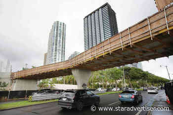 Kakaako pedestrian bridge nears completion after much delay