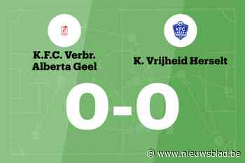 Alberta Geel en Herselt B blijven steken op 0-0