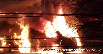 Dramatic pictures as fire service investigate cause of vehicle blaze