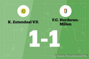 Zutendaal VV B en Herderen-Millen delen de punten