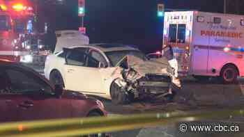Man dead, 5 injured after Brampton 2-car collision: police