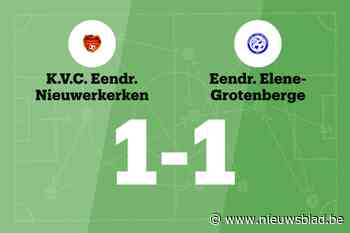Van Der Borght redt punt voor Eendracht Nieuwerkerken tegen Eendracht Elene-Grotenberge B
