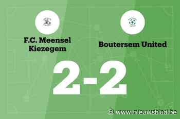 Gelijkspel voor Meensel-Kiezegem thuis tegen Boutersem United