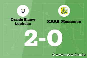 Geen geluk voor KVVE Massemen B