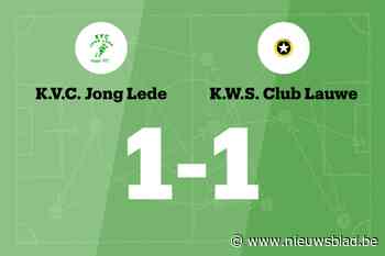 Eendracht Aalst Lede en WS Lauwe spelen 1-1