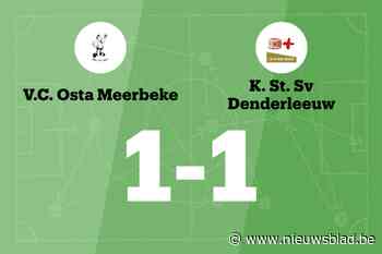 Vanderveken redt punt voor Osta Meerbeke tegen Standaard Denderleeuw