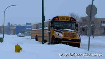 Saskatoon schools will be closed Monday following heavy snowfall