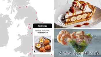 What food is your hometown known for? Interactive map reveals the unexpected UK towns and villages where world-famous snacks were invented - from Scotch Eggs to Banoffee Pie
