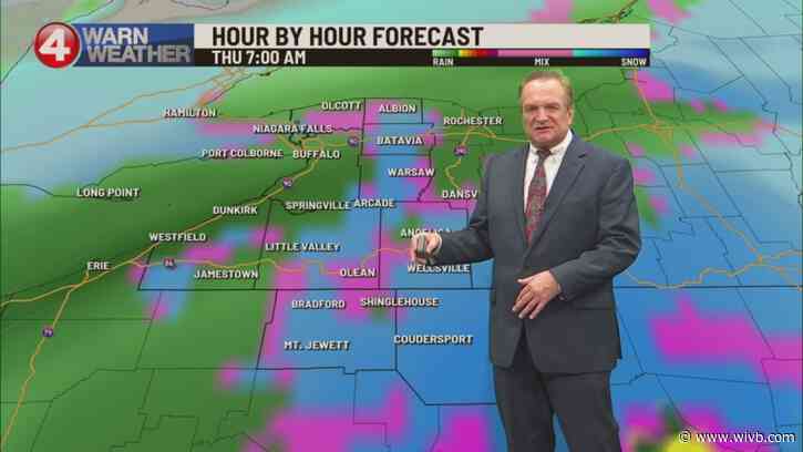 Warmer with showers Monday, potential snow on Thanksgiving