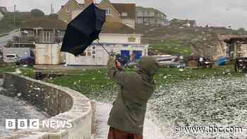 Firefighters urge people to stay inside amid storm