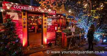 Sip mulled port inside a cosy Christmas lodge with après-ski vibes