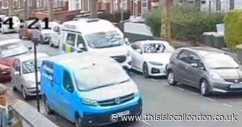 Hornchurch officer drove off after crashing police van into parked car while eating
