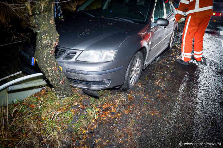 Automobilist verliest macht over stuur en botst tegen boom