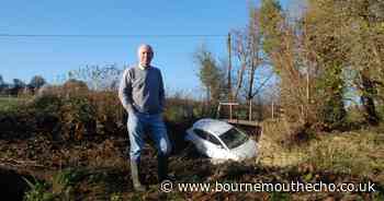 Hero rescues driver after car plunges into river