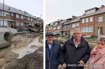 Bewoners Valkenlaan hebben het gehad met modderpoel door aanslepende rioleringswerken: “Wat als er hier brand uitbreekt?”