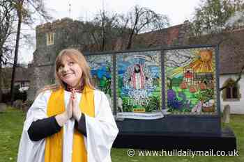 The Vicar of Dibley celebrates 30 years with stained-glass billboard