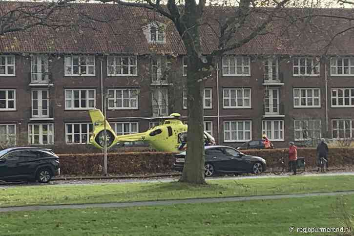 Traumahelikopter cirkelt boven binnenstad, landing in voortuin Rusthoeve