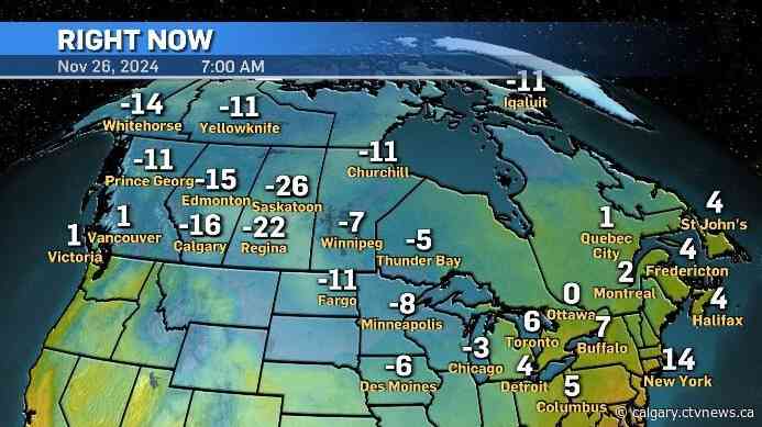 Morning temps across the west colder than major cities in all three territories