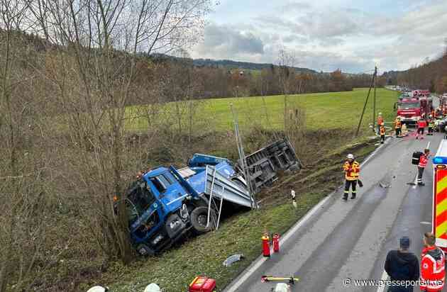 KFV Bodenseekreis: L204: Verkehrsunfall zwischen LKW und PKW - Fahrer eingeklemmt