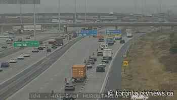 Wanted suspect shot at passing vehicles on Highway 401 in Mississauga: OPP