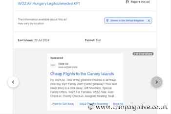 Wizz Air ad banned over claim it's 'one of the greenest choices'