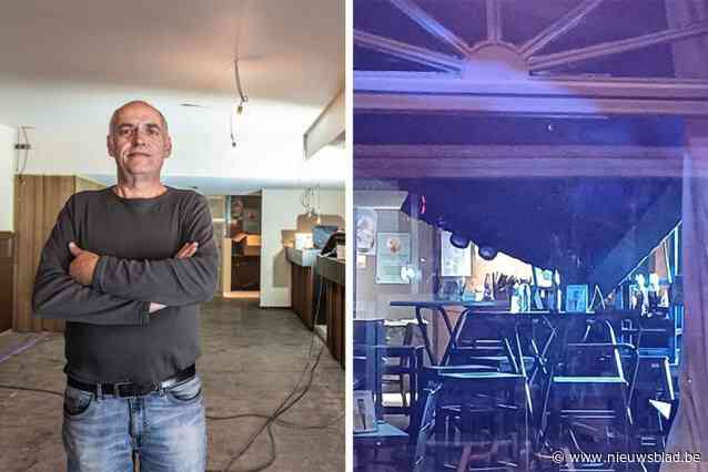 Kristof heropent café sneller dan verwacht, nadat plafond plots naar beneden stortte: “Dag en nacht gewerkt”