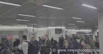 WATCH chaos as commuters forced to evacuate busy London station at rush hour