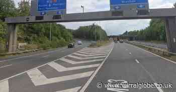 Lane closed on M53 following vehicle fire