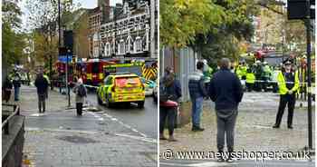 ‘AVOID’ area as shops and dwellings on busy road in Peckham catch fire