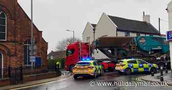 East Yorkshire house damaged after being struck by lorry