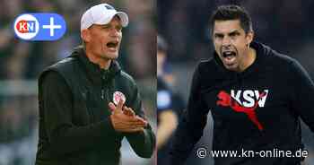 Holstein-Kiel-Trainer Rapp und St.-Pauli-Coach Blessin: Einst Kabinennachbarn, jetzt Gegner