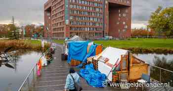 Tentenkamp op Wageningen UR opgeruimd vanwege de harde wind